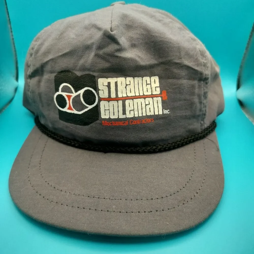 Strange Coleman Hat Mechanical Contractors Men's Snapback Vintage USA Gray